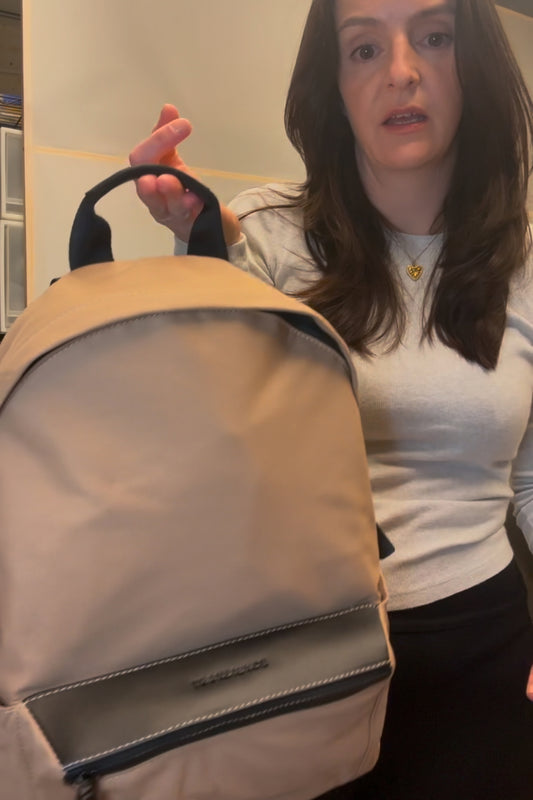 SAMPLE SALE: Flight Backpack - Tan Cotton / Nylon Twill