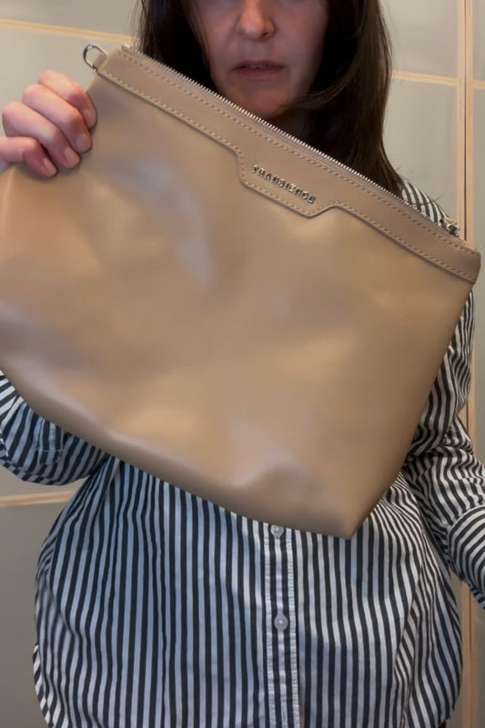 SAMPLE SALE: leather pouch - tan (browner shade)