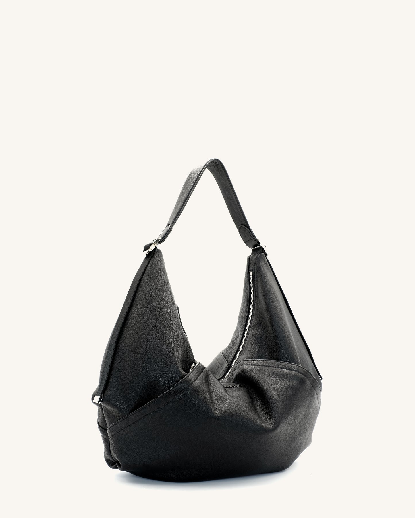 Hammock Bag - Black pebble leather