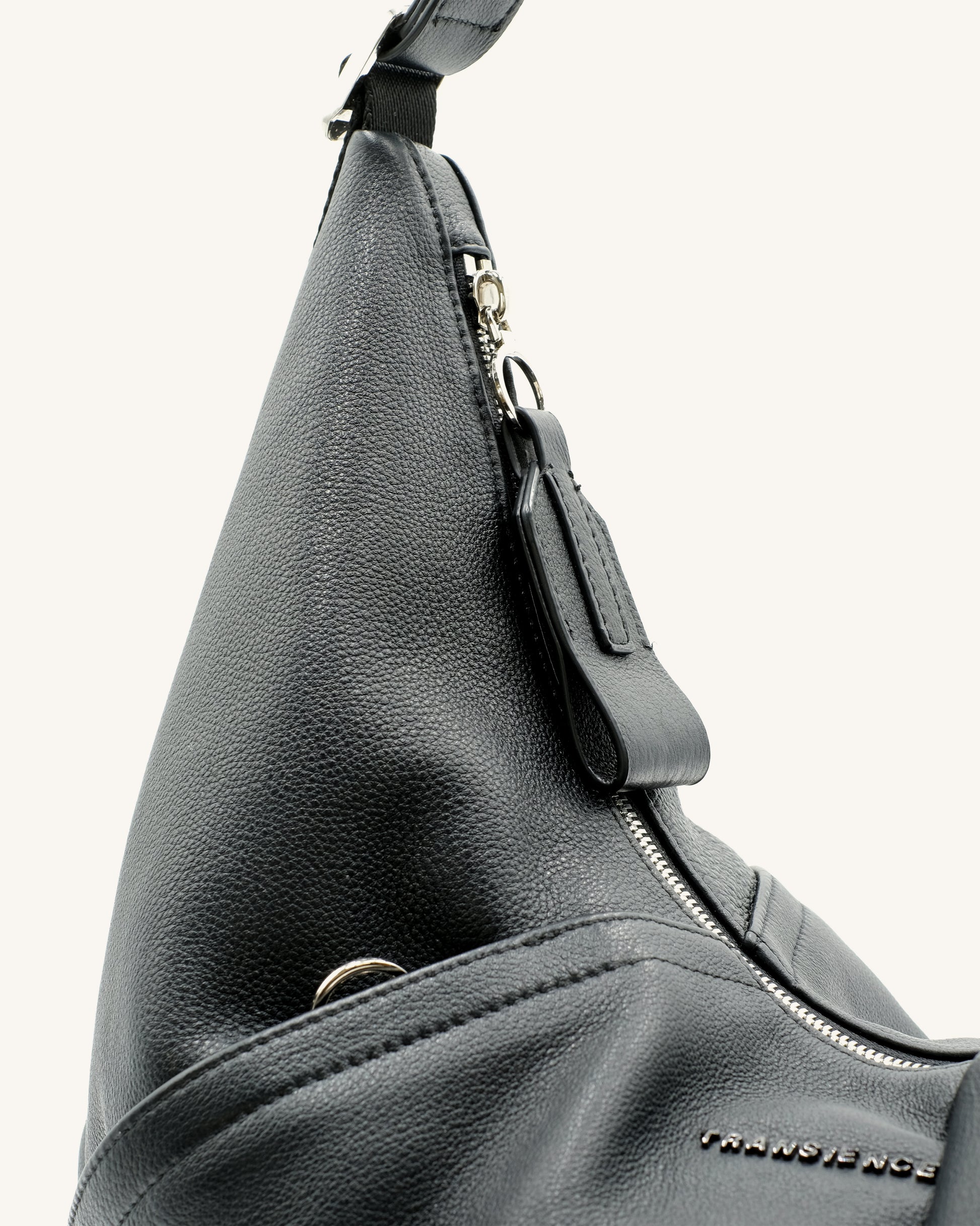 Black Pebble Leather Adjustable Purse Strap Shoulder to 
